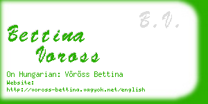 bettina voross business card