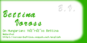 bettina voross business card